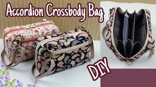 DIY Cara Membuat Tas/Accordion Crossbody Bag Tutorial &amp; Pattern