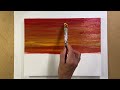 How to paint an easy sunset 