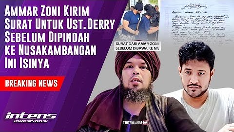 Ammar Zoni Kirim Surat ke Ust Derry Sebelum Dipindah ke Nusakambangan. Begini Isinya
