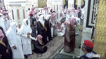 صلاة التهجد ليلة 24 رمضان من الحرم النبوي - صلاح البدير -  من سورة الأحزاب و سبأ