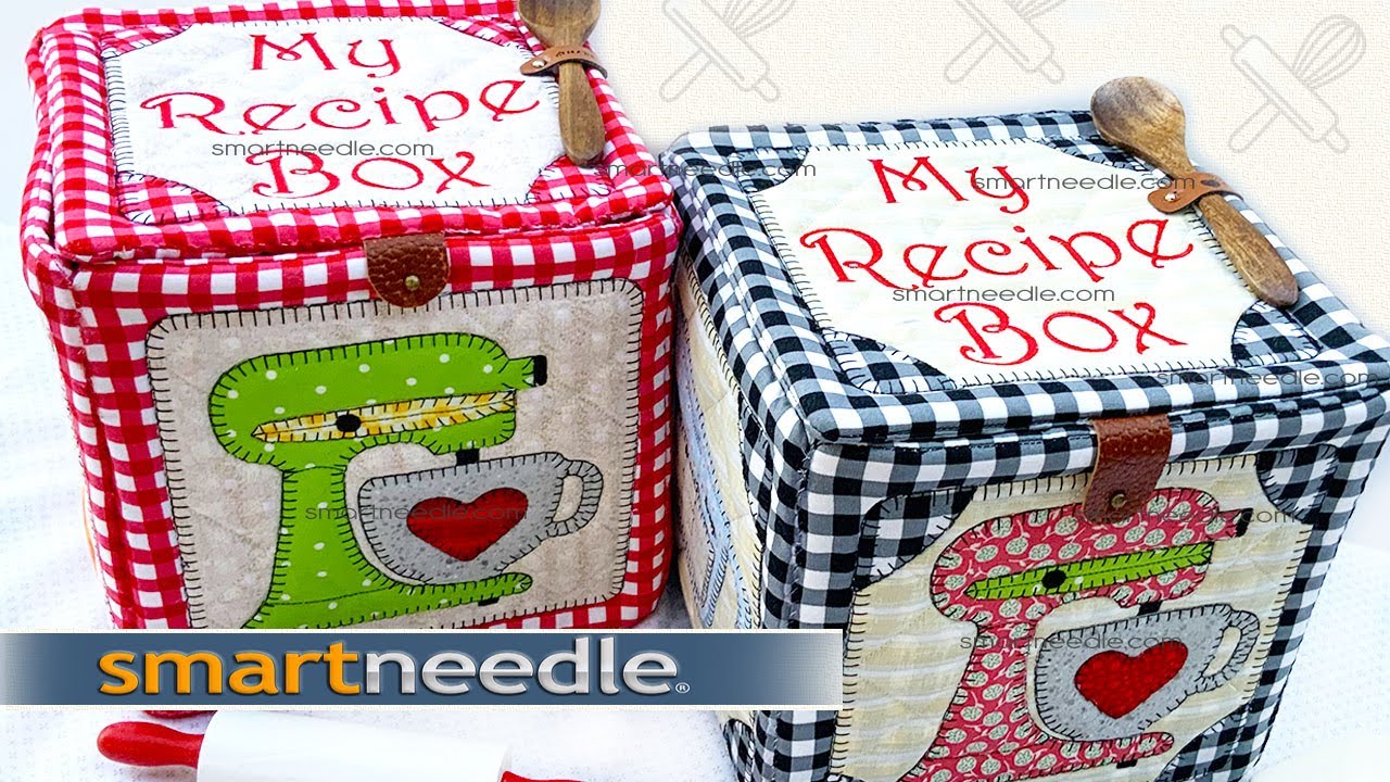 Как сделать коробку с рецептами для квилтинга на вышивальной машине