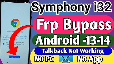 Symphony i32 Frp bypass // Symphony i32 Frp unlock