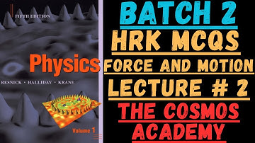 MCQs Class Lecture # 2 Motion in One Dimensions PAEC Halliday Resnick Krane HRK