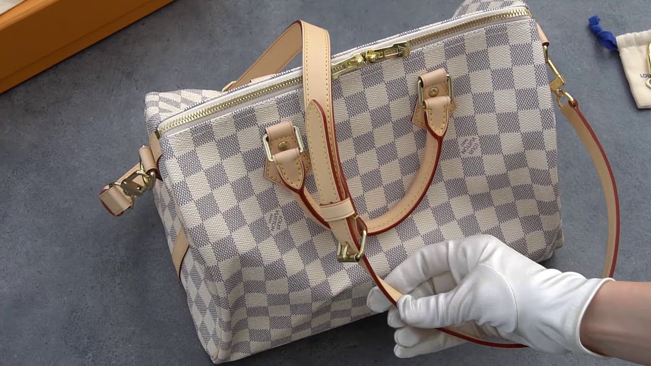 LOUIS VUITTON Speedy 30 vs. Speedy Bandouliere 30 Comparison Azur Damier -  Unboxing + Review 