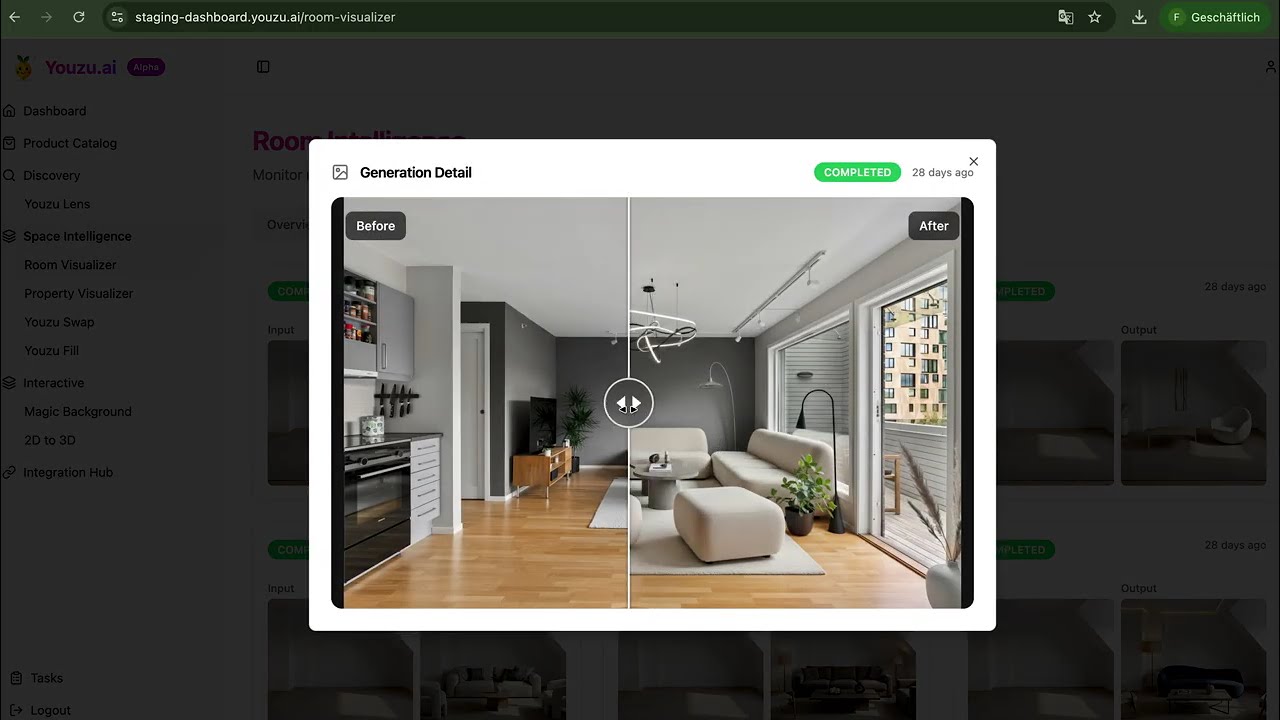 Youzu Platform - Visual AI for E-commerce (Room Visualizer, Swap, 2D to 3D)