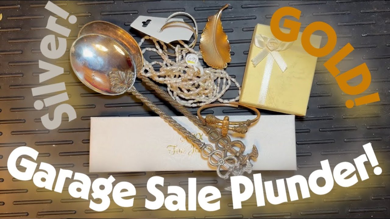 Pearls, Gold, Sterling, Treasure! Summer Garage Sale Season Plunder! #gold #pearl #silver #thrift