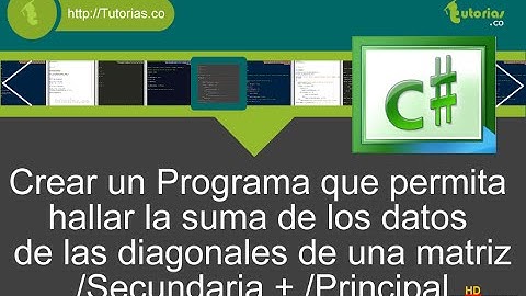 arrays – visualStudio c# (suma datos diagonales matriz)