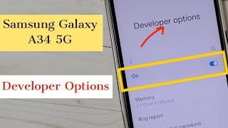 Samsung Galaxy A34 How To Enable Disable Developer Options