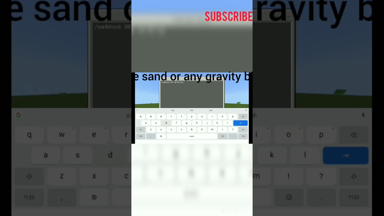 MCPE command block infinite sand 
