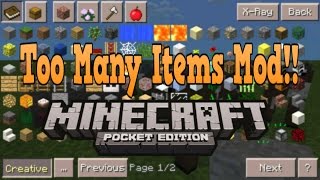 TOO MANY ITEMS IGUAL DE PC MOD APK - MINECRAFT PE 0.13.1 [ATUALIZADO] 