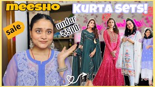 Meesho Kurta Sets Haul💕|Huge Try On Haul❣️#meesho#kurtaset