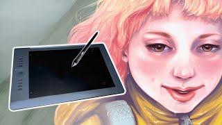 Reunited with my Wacom Intuos Pro! | digital painting timelapse (no reference)