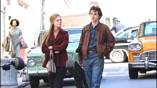 Timothee Chalamet And Elle Fanning Film Civil Rights Speech At The 