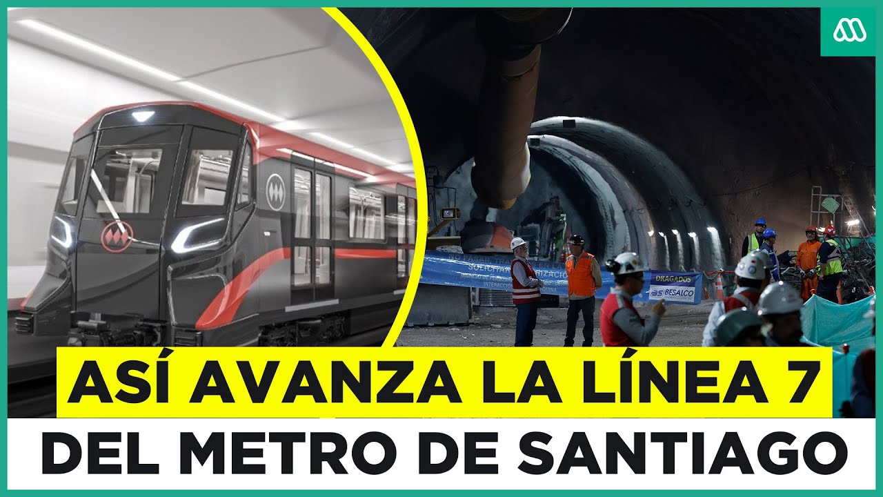 Los avances de la nueva línea 7: Tendrá la estación más profunda del Metro de Santiago
