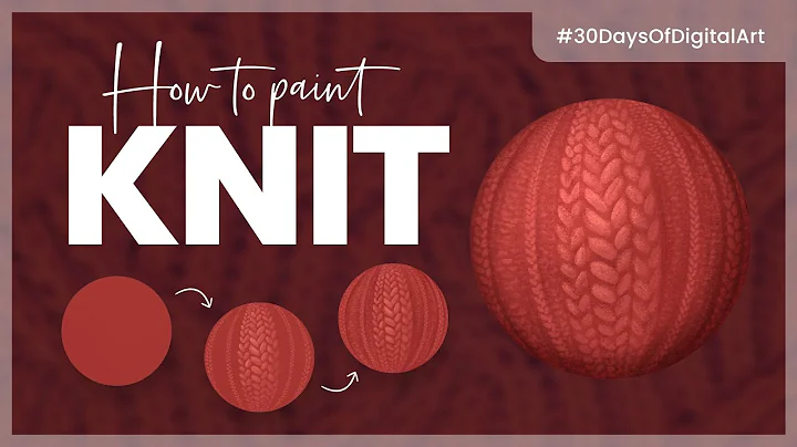 How To Paint Knit (the easy way!) 30 Days Of Digit...