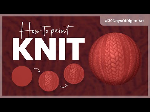 How To Paint Knit (the easy way!)• 30 Days Of Digital Art 2022