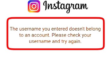 Instagram The username you entered doesn