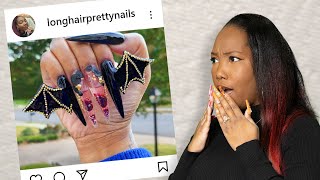 Aquarium BAT WING Nails?!? CRAZY Nail Art