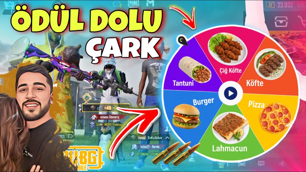 3 KİŞİYİ TURNUVADA YENERSEM ÖDÜL DOLU ÇARKI ÇEVİRİRİM! -PUBG MOBİLE