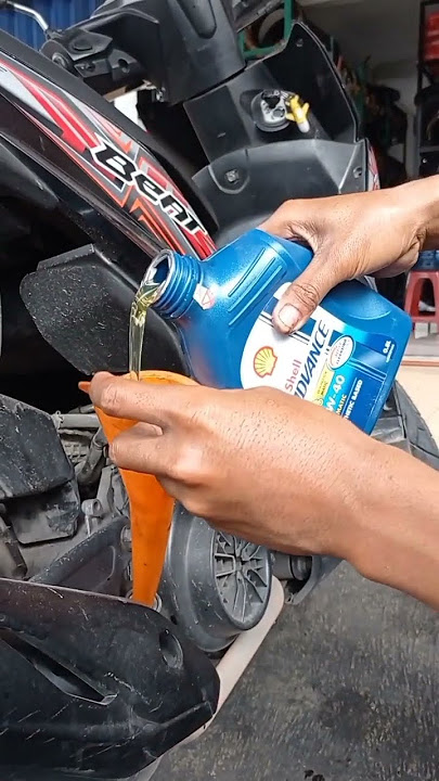 coba pakai oli ini// tarikan lebih ringan (shell ax7) #honda #yamaha #kawasaki #suzuki #shorts