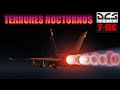La oscuridad acecha: Operaciones nocturnas con F18 sobre el Pacífico.
