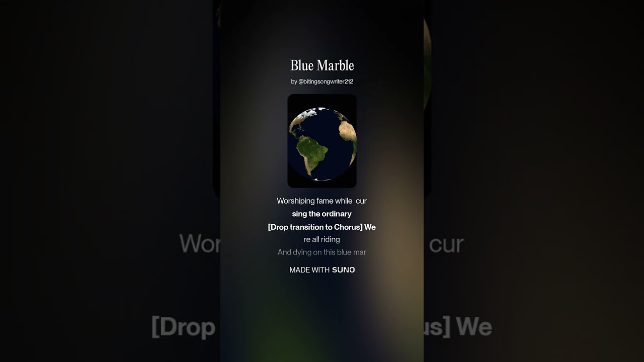 Blue Marble - written by KLO