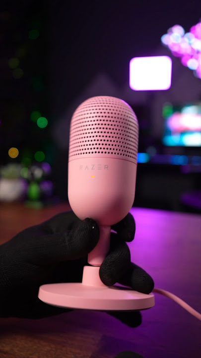 Cute in Quartz — the all-new Razer Seiren V3 Mini 💕 #microphone #gaming #razer #seiren #streamer