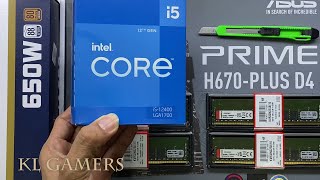 intel Core i5 12400 ASUS PRIME H670-PLUS D4 64GB WD Blue NVMe SN570 Thermaltake PC Build