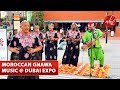 Moroccan gnawa traditional music  dance at expo 2020 dubai  moroccan guitar gimbri hejhouj
