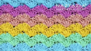 HOW to CROCHET EASY SHELL STITCH - Great for Blankets by Naztazia