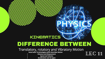 Difference Between Translatory, Rotatory and Vibratory Motion and some definitions |Physics IX