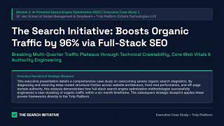 The Search Initiative — Full-Stack SEO Case Study (+96% Organic Traffic)