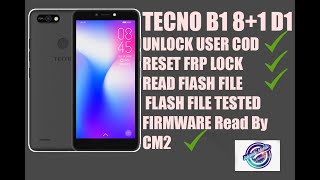 TECNO B1 8+1 D1 UNLOCK FLASH FILE FIRMWARE Read By CM2