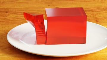 Satisfying JELLY Cube SLICING | Relaxing SOFTBODY Simulation in Blender