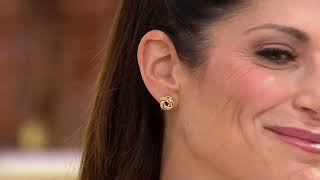 Adorna x Jennifer Coffey 14K Love Knot Stud Earrings, 1.8g on QVC
