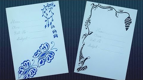 FrontPage Design For School Project/Practical Khata Design/Assignment,Project Frontpage/SR easy arts