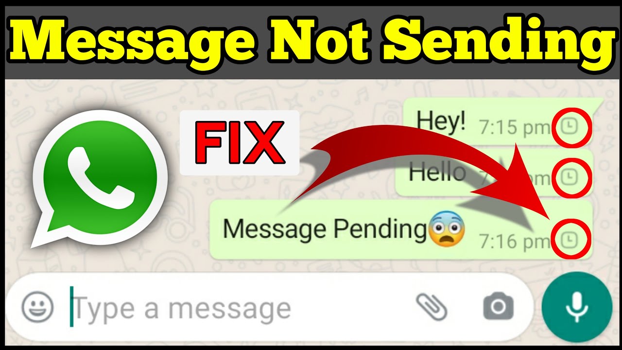 How To Fix Whatsapp Messages Not Sending Problem Whatsaap Message