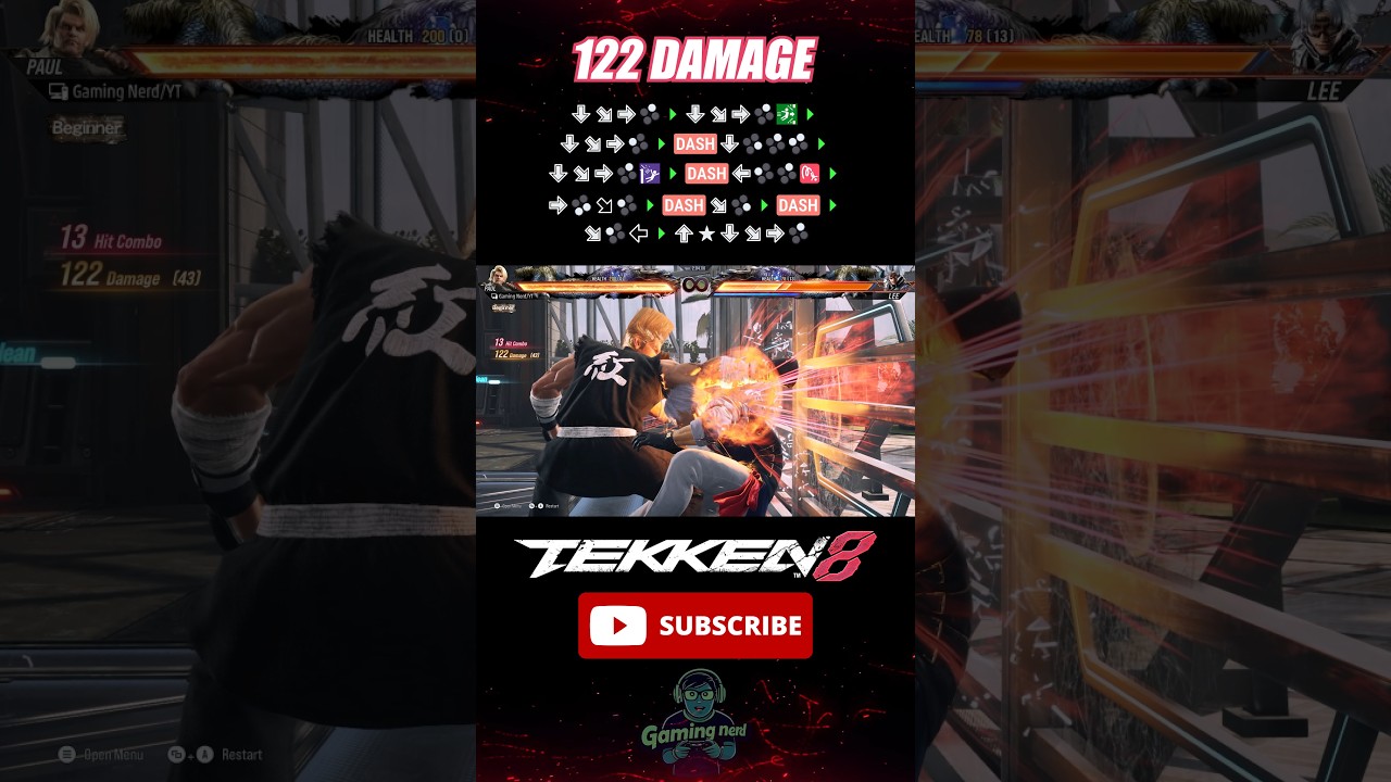 【 TEKKEN 8 SEASON 2 】 Paul Phoenix 122 DAMAGE Combo 