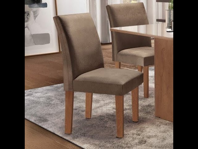 Conjunto Mesa de Jantar Preto Dubai 1,35m mdf com 4 Cadeiras Castanho /  Cacau em Promoção na Americanas