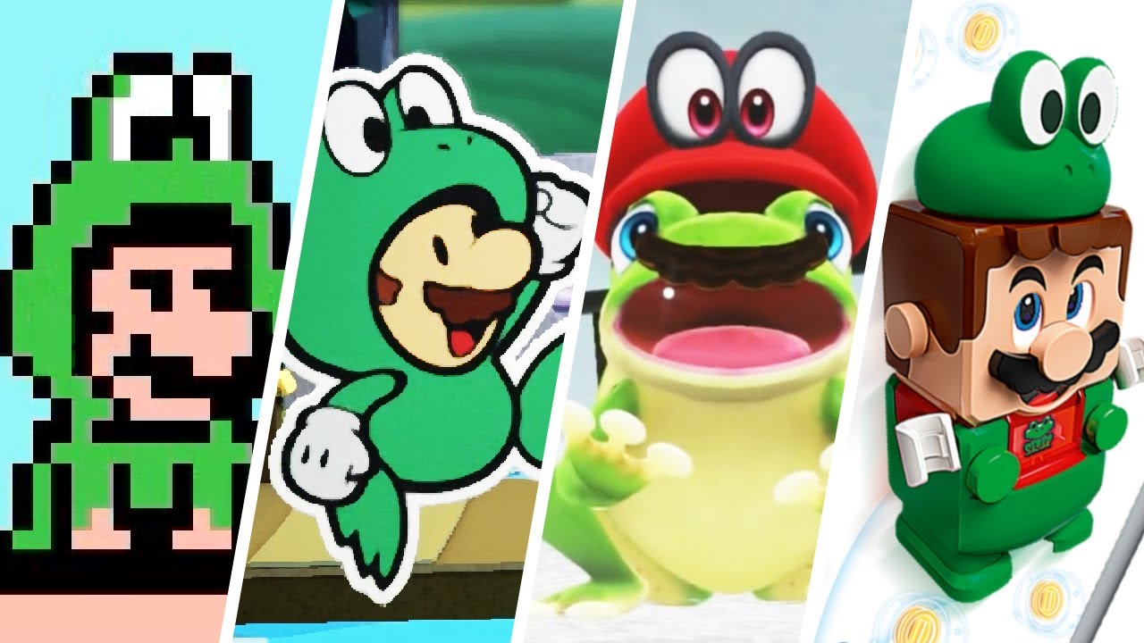 Evolution of Frog Mario (1988-2021)