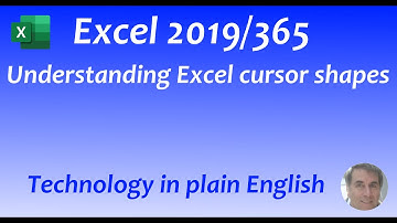 Excel 2019/365: Cursor Shapes