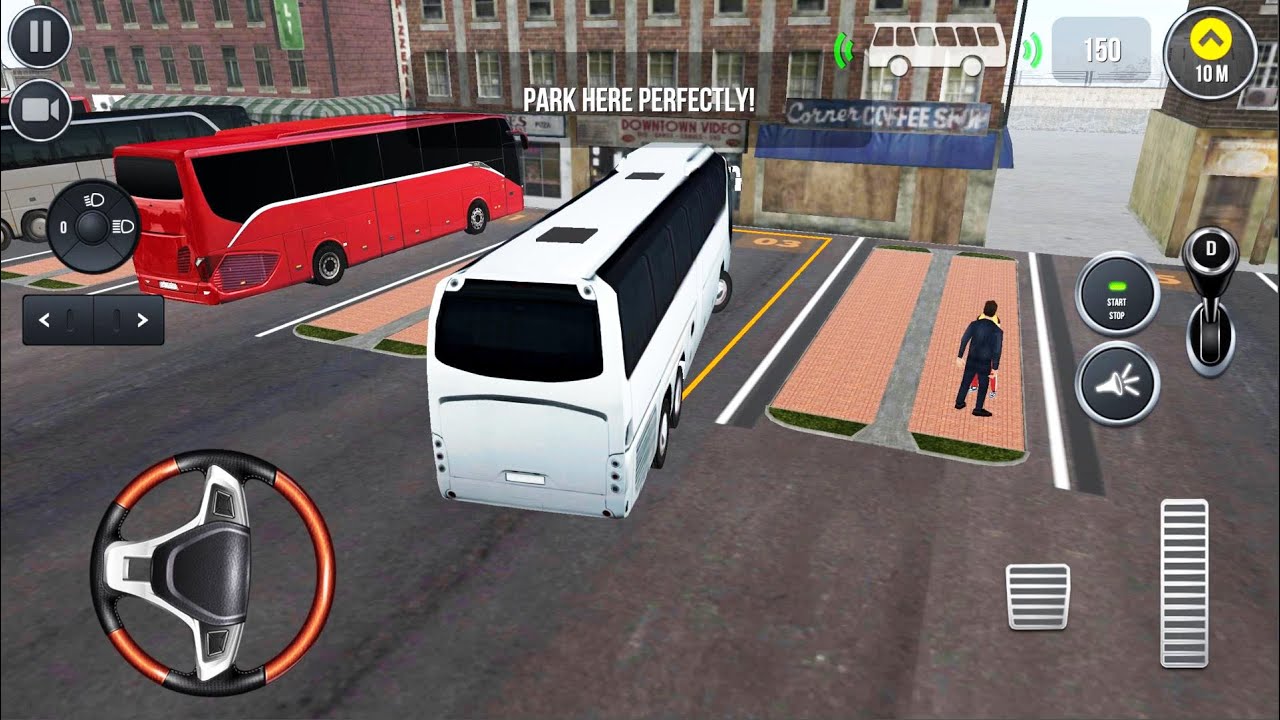 Coach Bus Simulator 2017 1 City Bus Driving Android Gameplay Youtube - school bus simulator 2017 roblox