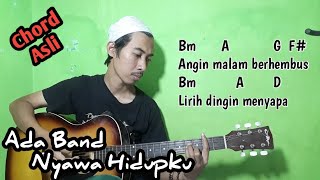 (TUTORIAL GITAR) ADA BAND-NYAWA HIDUPKU|lyrik dan chord mudah buat pemula