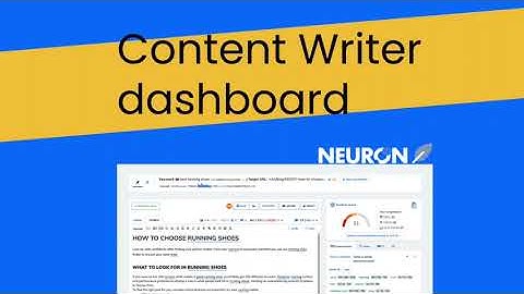 NeuronWriter - Editor dashboard explained