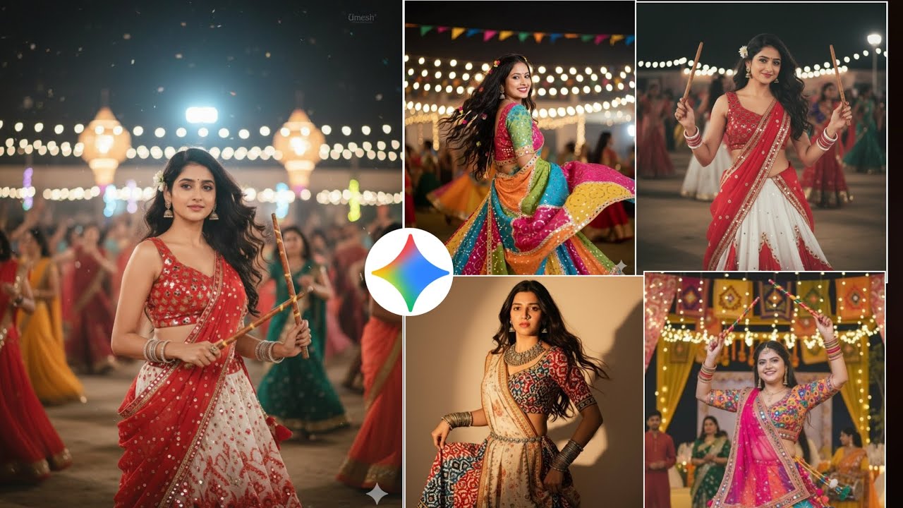 Instagram Trending Garba Look Photo Editing Prompt | Navratri Gemini Photo Editing Prompt 