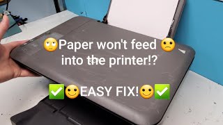 HP Deskjet 1055 Paper Jam or Paper Won't Feed Problem Resolved 1050 3050 1056
