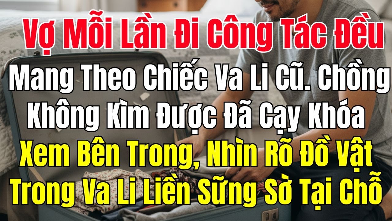 Vợ Mỗi Lần Đi Công Tác Đều Mang Theo Chiếc Va Li Cũ. Chồng Không Kìm Được Đã Cạy Khóa Xem Bên Trong