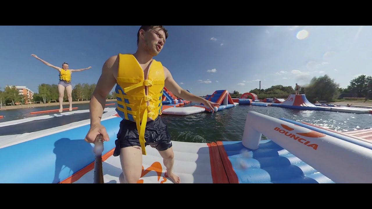 Tartu O2 VeePark - Inflatable Slip n Slide - Anne Kanal - YouTube