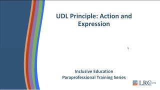 Famous Paraprofessional Series: Module 3D - UDL Principle: Action and Expression Profile
