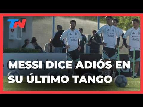 Messi trained for the last time with the Argentine national team at the Ezeiza training complex.